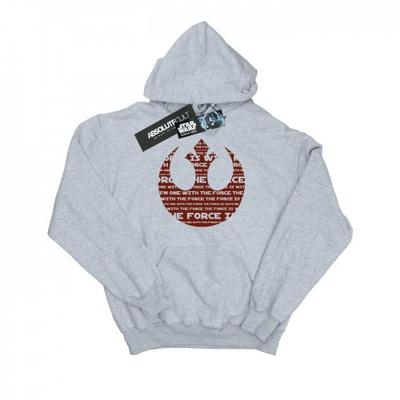 Moletom Vermelho Masculino Rogue One Eu Sou Um Com a Força Emblema da Aliança