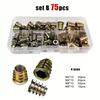 75Pcs Hexagon Socket Screw Connectors Bolt Fastener Threaded Inserts Nut Combination Tool Kit For Wooden Furniture
