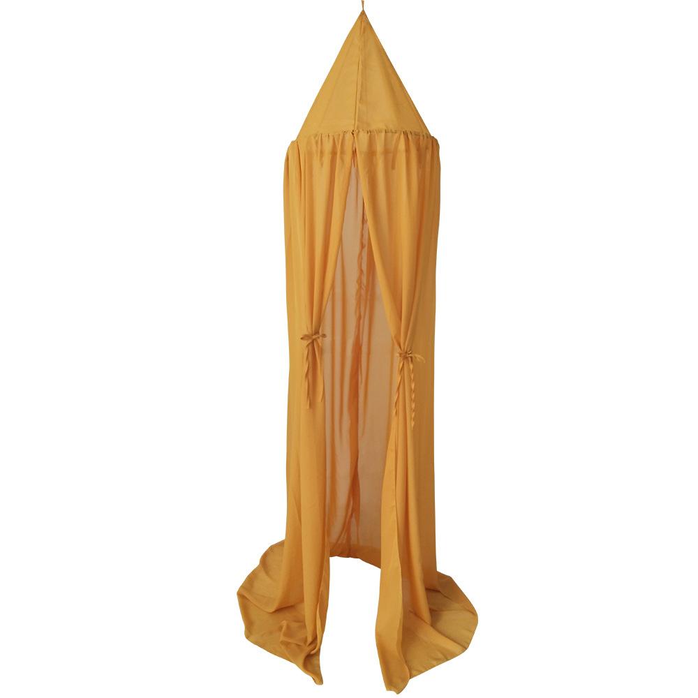 New Children's Solid Color Dreamy Hanging Mosquito Net Tent Summer Baby Chiffon Lightweight Breathable Bed Curtain