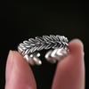 Personality Wheat Men And Women Simple Fashion 925 Sterling Silver Retro Exquisite Opening Rings  TYB345