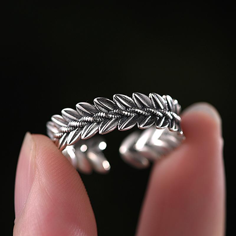 

925 Silver Rings For Women Wheat Adjustable Ring Wedding Luxury Jewelry Accessories Jewellery Argent 925 серебряный