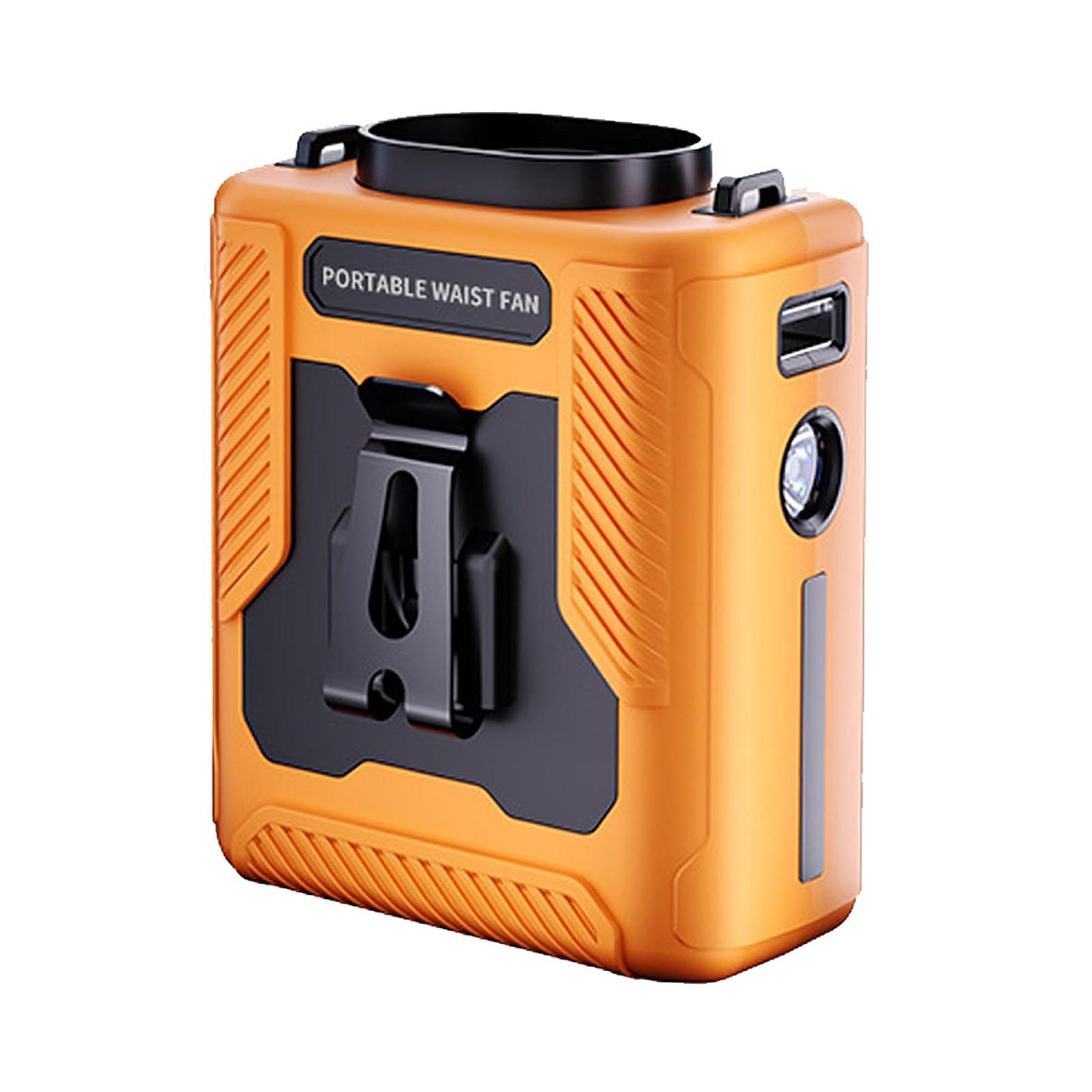 

Portable Waist Clip Fan – Hands Free Fan With Adjustable Wind, Rechargeable Wearable Conditioner For Summer Outdoor Work One Size помаранчевий