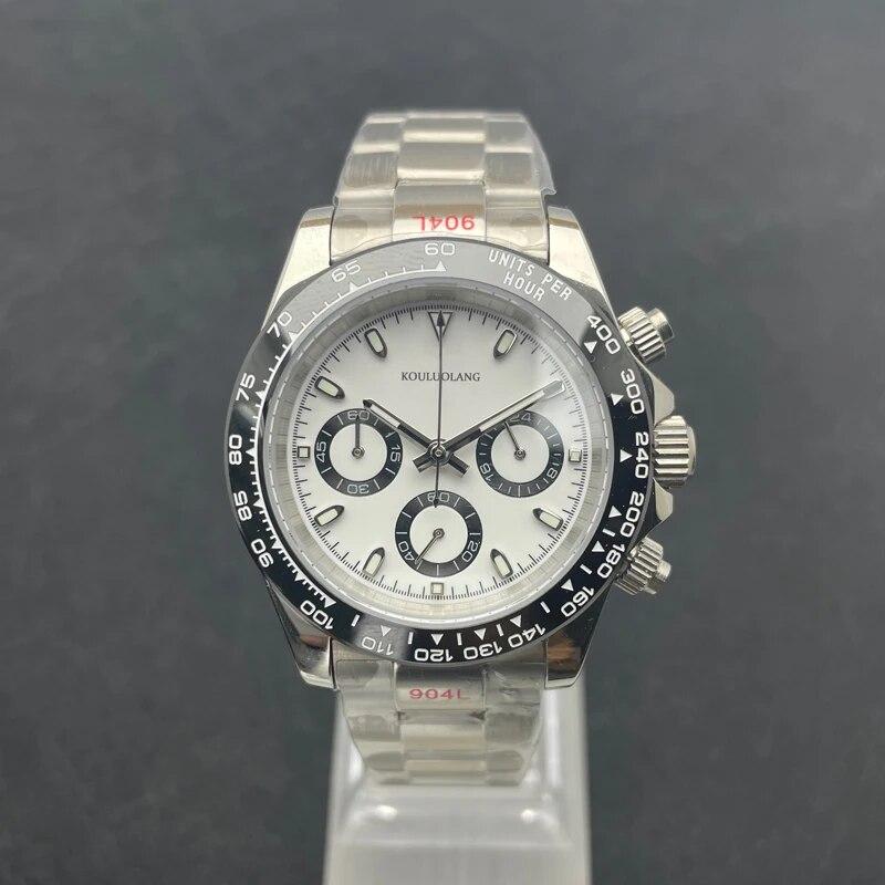 

Мужские механические часы 40 мм, хронометр, многофункциональные часы, сапфировое стекло, нержавеющая сталь 316, светящиеся, водонепроницаемые