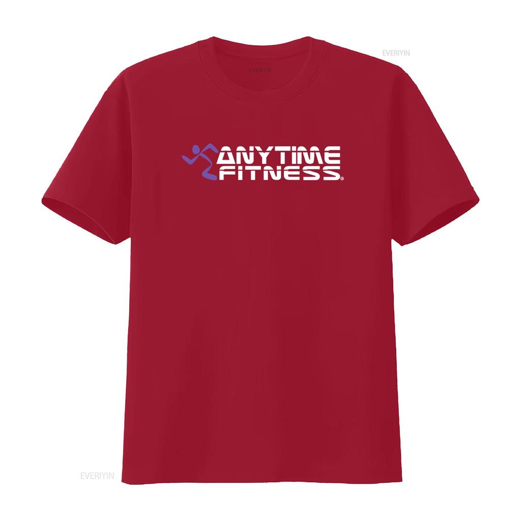 Mens ANYTIME FITNESS Polyester Athletic Wicking Workout T Shirt for Active Lifestyle Vintage Washed Comfortable Fashion