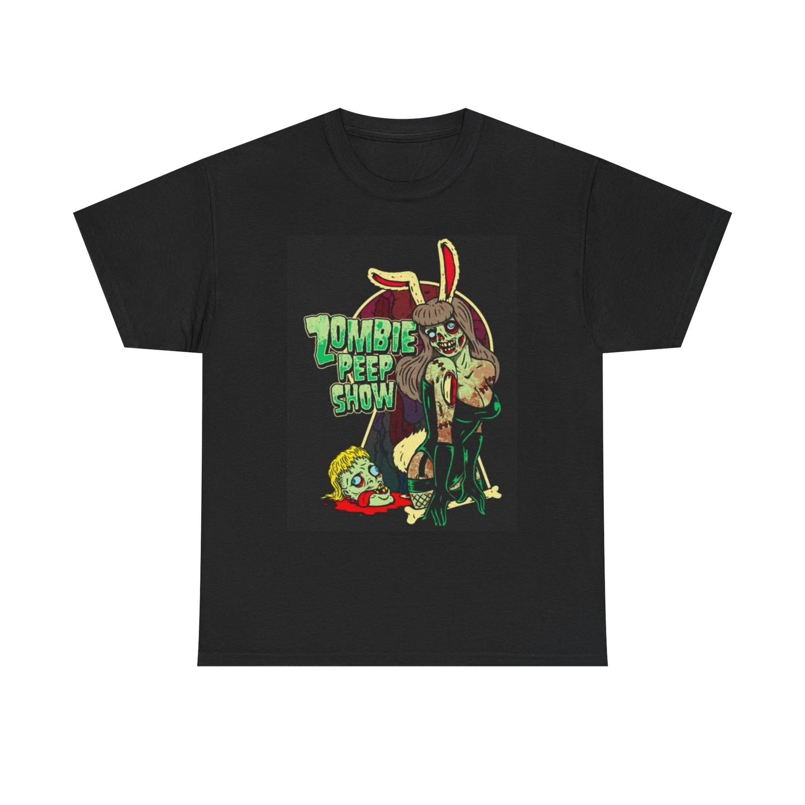 Men s and Women s T-shirts Zombie Peep Show Graphic S