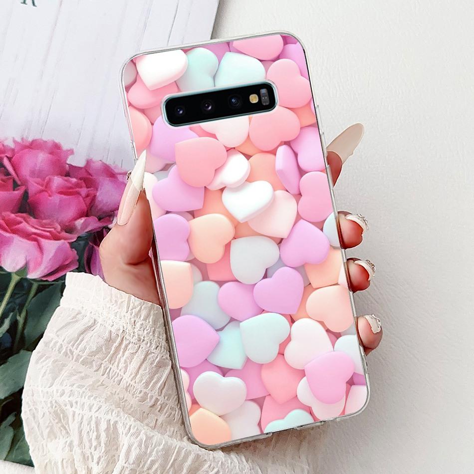 Per Samsung Galaxy S10+ S10 S10e Elegante Custodia per Telefono con Motivo Floreale e Farfalle Per Samsung S10e S10 Plus S 10 4G Custodie Morbide in Silicone TPU