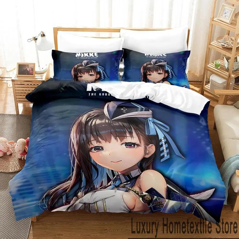 3D Print Anime NIKKE Goddess of Victory Bedding Set Double Twin King Duvet Cover Comforter Pillowcase Boys Girls Adults Bedroom