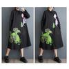 Plus Size Printed Splicing Casual Simple Sweetheart Long Sleeve Dresses