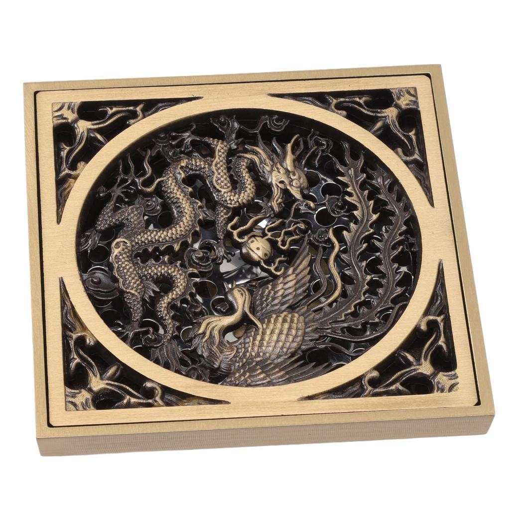 Antique Deodorant Floor Drain European Style Square Shower Floor Drain for Kitchens Bathrooms Garages Basements