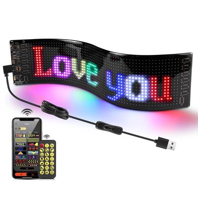 HOMZY Smart Bluetooth LED Display Screen Message Scrolling Sign Board Ultra-thin Soft Flexible Advertising Light for Store Car Display
