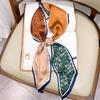 Long Silk Scarf Bag Tie Lady Neck Skinny Scarves Hairband Foulard Horse Print  Lady Neckerchief Ribbon  Spring New