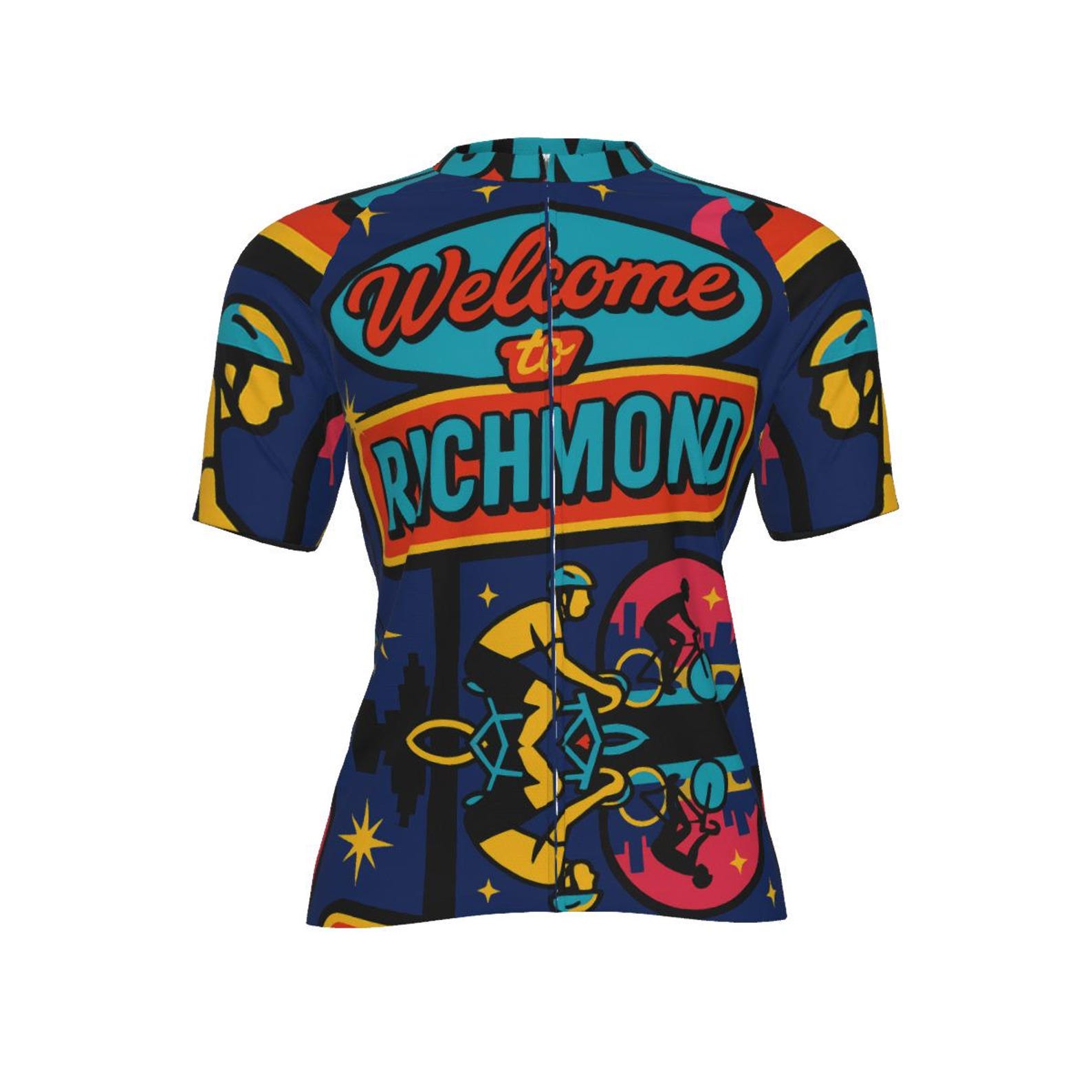 Richmond Pop Art Cycling Jersey: RVA Comic Style Bike Shirt 2XL
