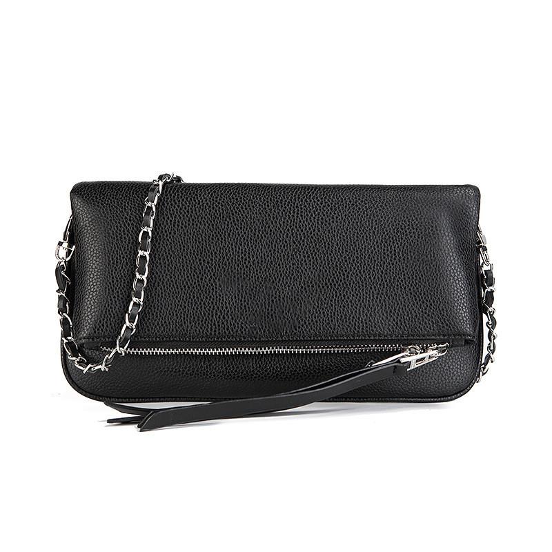 Solid Color Crossbody Bag With Chain And Foldable Design For Women