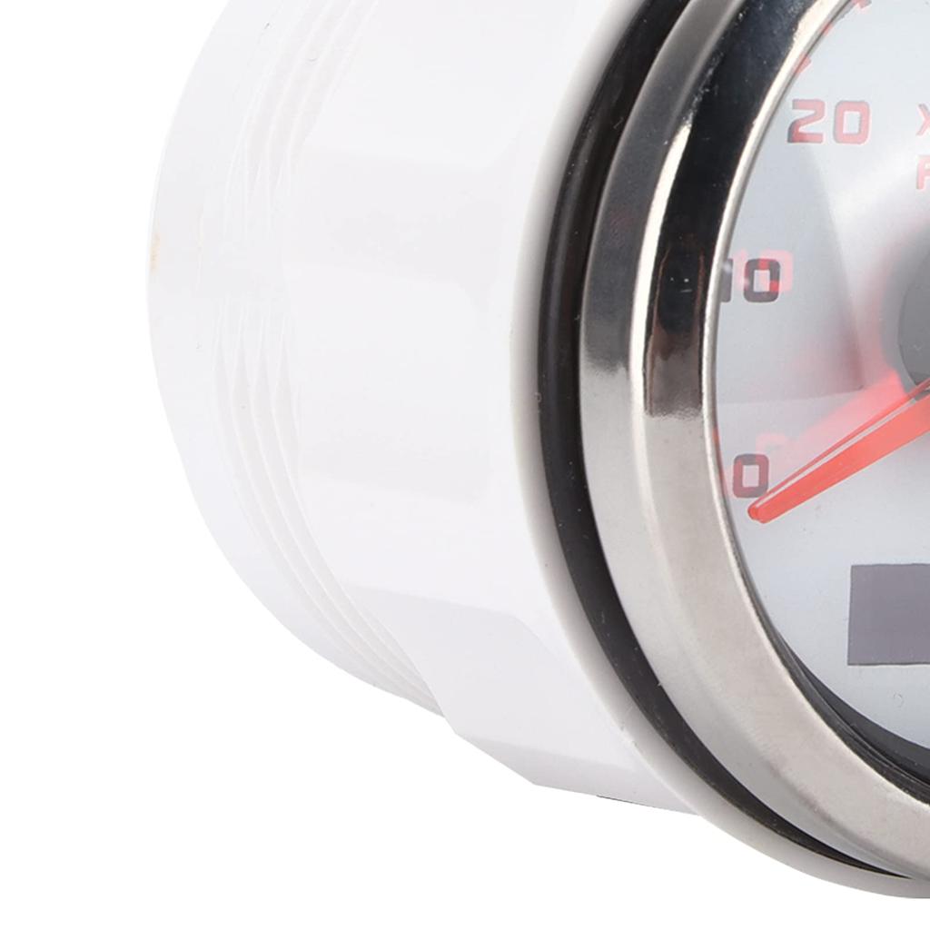 Pointer Tachometer, Boat Tachometer, 52mm ABS Stainless Steel RPM Gauge, IP67 Waterproof for 1-8 Cylinder Motorcycles, Gasoline Cars, and Boats