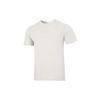 Men's Solid Color Logo Athleisure Casual Sports Round Neck Short Sleeve White T-Shirt HU1511