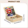 2 in 1 Wooden Toddler Puzzle Drawing Board Children for 46 Years Boys Girls Style A