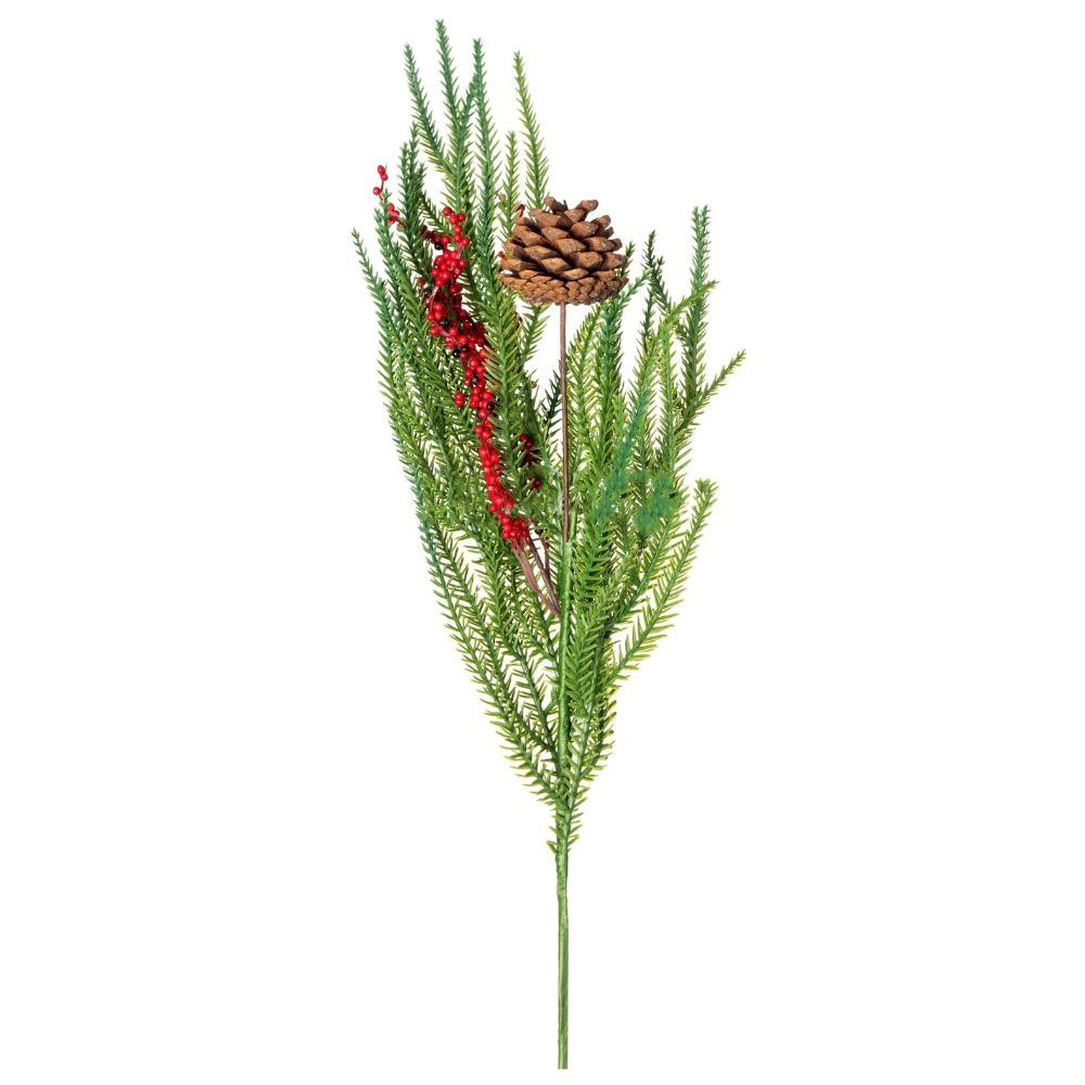 Plastic Artificial Norfolk Pine Branches DIY Wreath Christmas Pine Stem Christmas