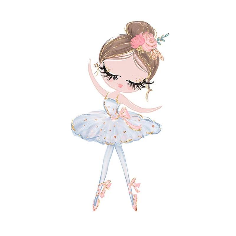 Art Canvas Painting Prints Ballet Girl Bedroom Picture Kids Room Poster Pink Rabbit Children Baby Decor Nursery Wall