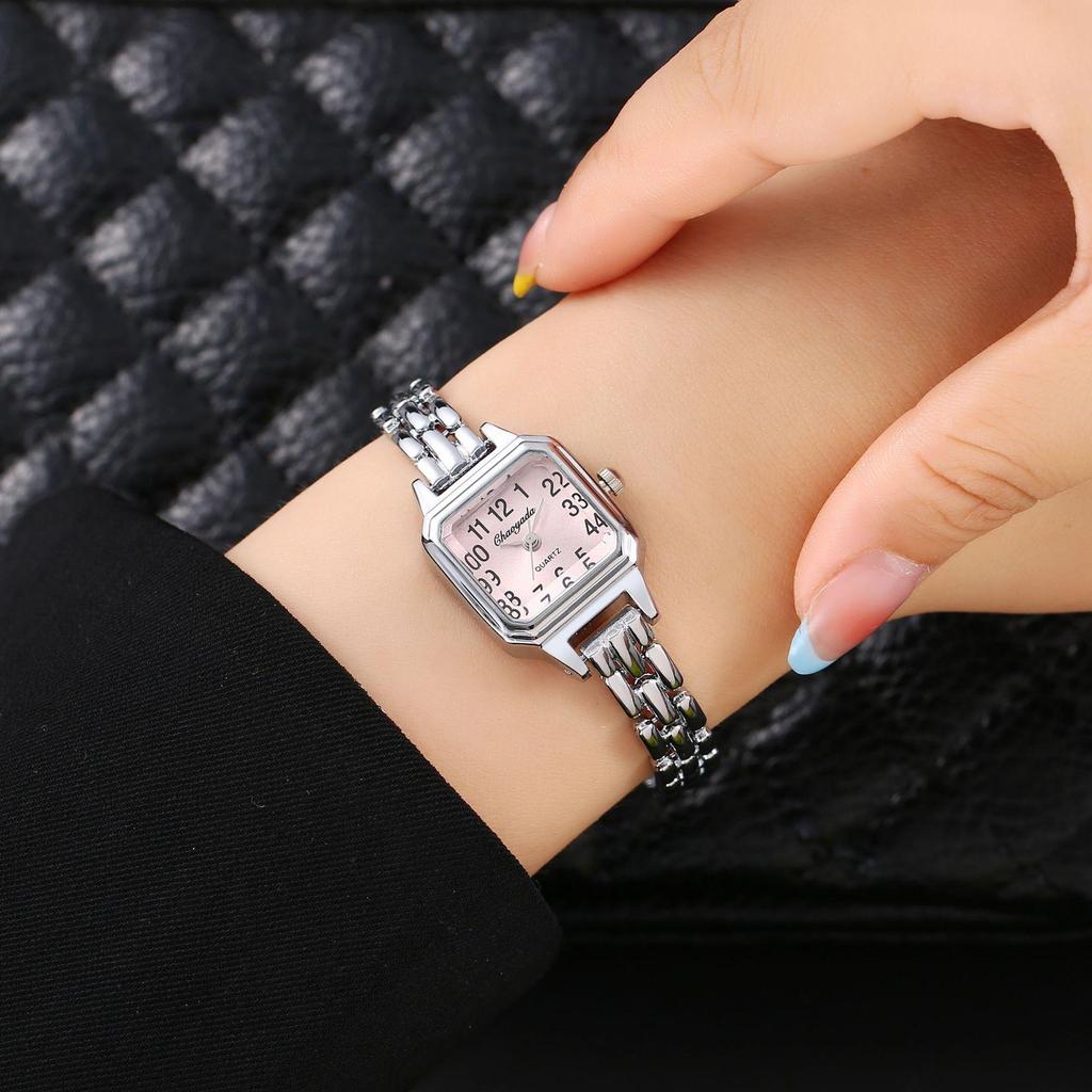 Luxus Damenuhren Golden Mode Lässig Quadratisches Kleines Zifferblatt Damenkleid Quarz Uhr Elegant Mädchen Armbanduhr