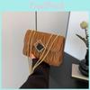 Chic Small Square Shoulder Bag With Street Fashion Elements And Sewing Thread Detailing