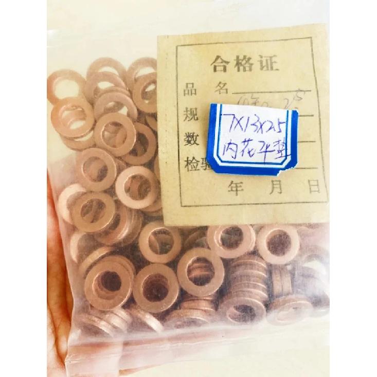 100PCS 7×15mm 7×13mm 9×18mm Diesel Common Rail Injector Nozzle Copper Seal Washer Fuel Pump Gasket Pad for CAT