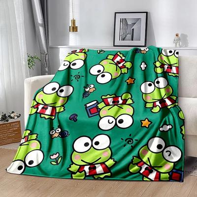 6 Veľkostí Sanrio Keroppi Flanelová Deka Detská Klimatizačná Deka Pikniková Deka Pre Domáce Zvieratá Pre Dcérku Priateľku Darček#