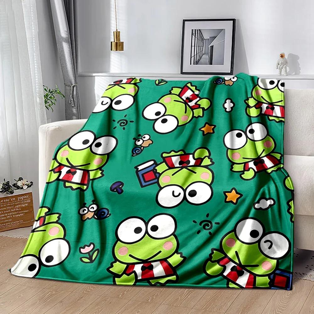 

6 Size Sanrio Keroppi Flannel Blanket ren s Air Conditioning Blanket Lunch Blanket Pet for Daughter Girlfriend Gift# 150X220CM сірий колір
