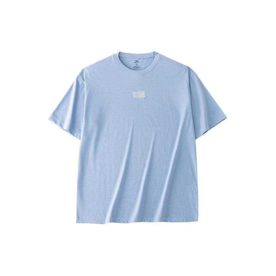 Anta Life Collection T Shirt Men s Men s Gray Blue Gray Blue 952428102-3 XL