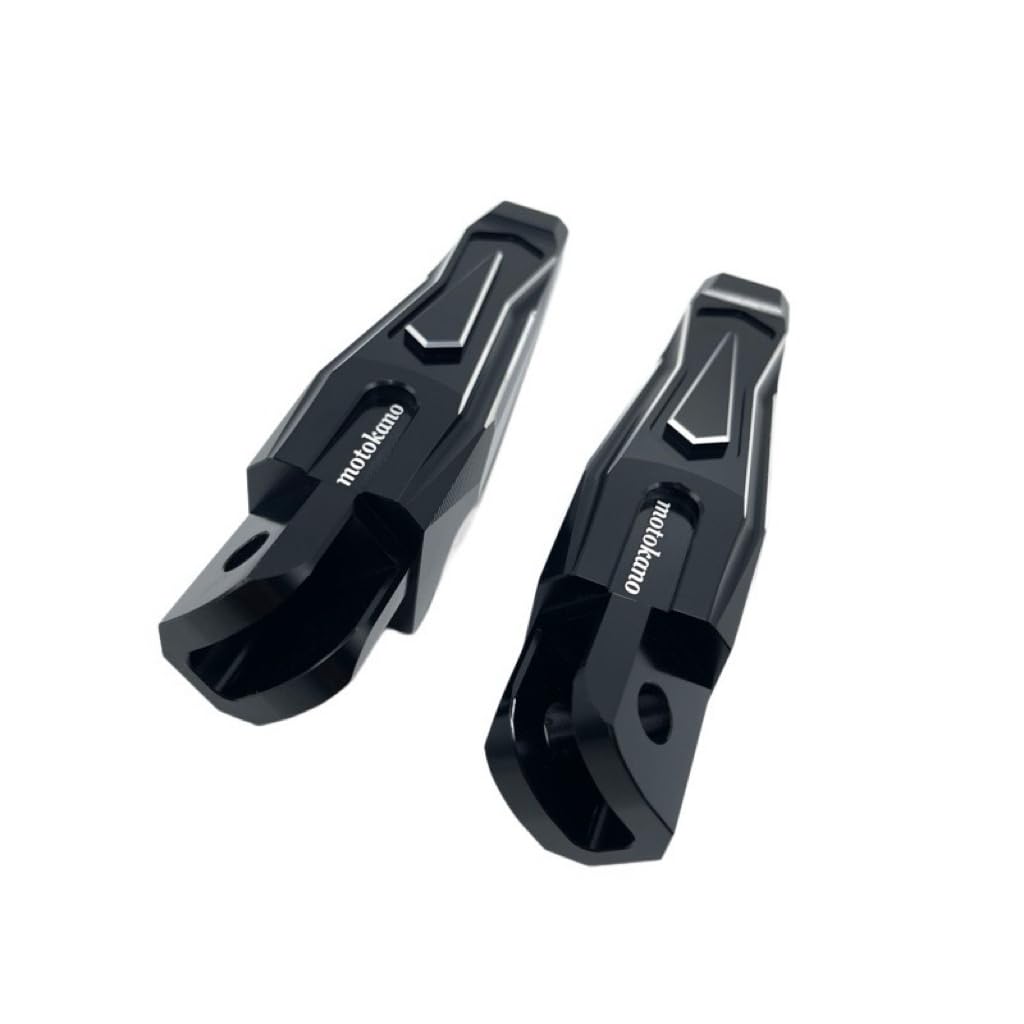 Motokano Front Foot Pegs Rear Footrest Pedals for Ninja 400 Z400 ZX4R ZX4RR ZX25R Z650 Z1000 (Front, Black)