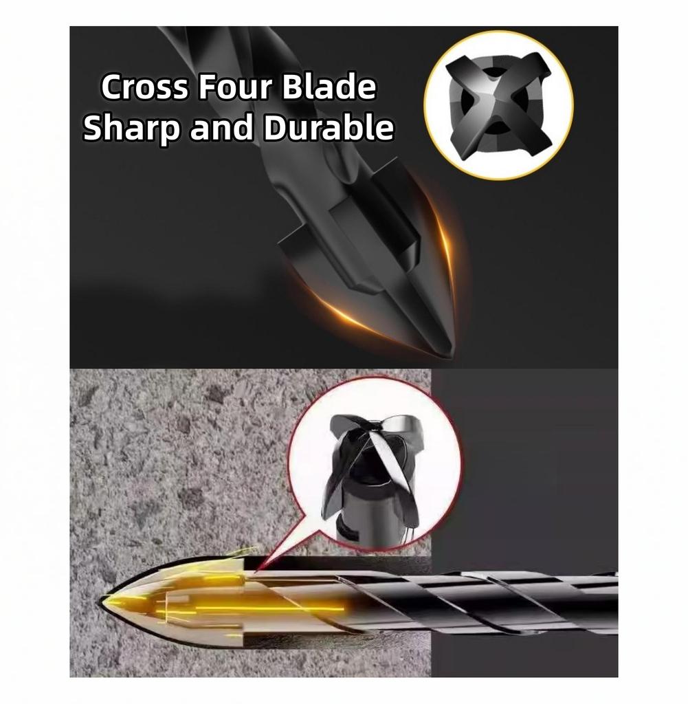 Tile Drill Bit 6-12mm Dry Drilling Glass Cement Concrete Metal Marble High Hardness Masonry Drill Bit Set