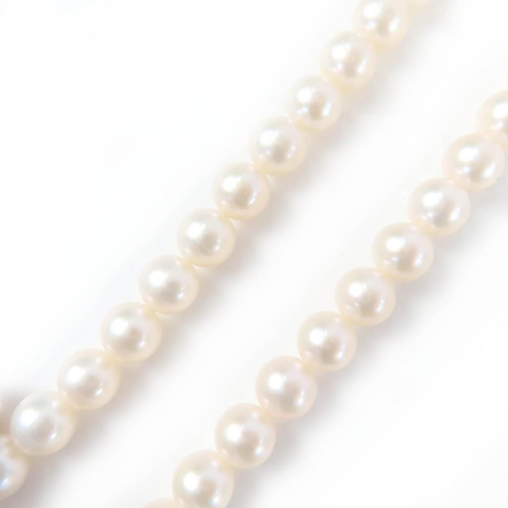 Excellent TASAKI Necklace Pearl size approximately 0.3 inches white Pearl Women Used