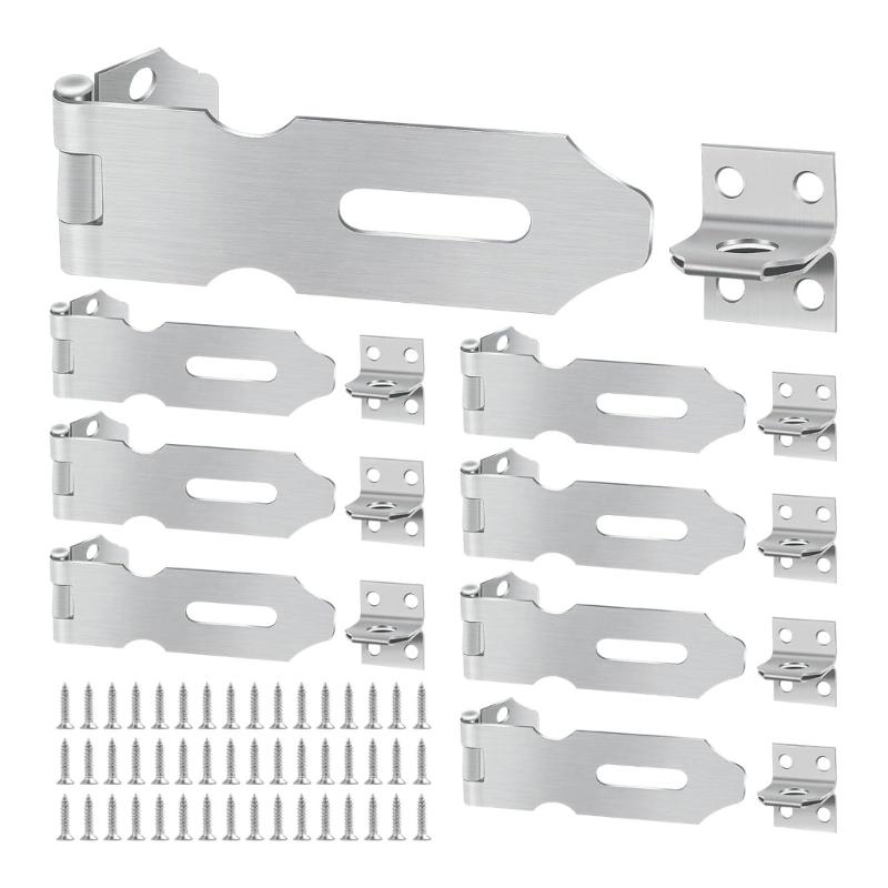

10pcs Stainless Steel Cabinet Latches With Pre Drills Holes Rustproof Small Door Lock for Drawers Toolboxes Organizers 1