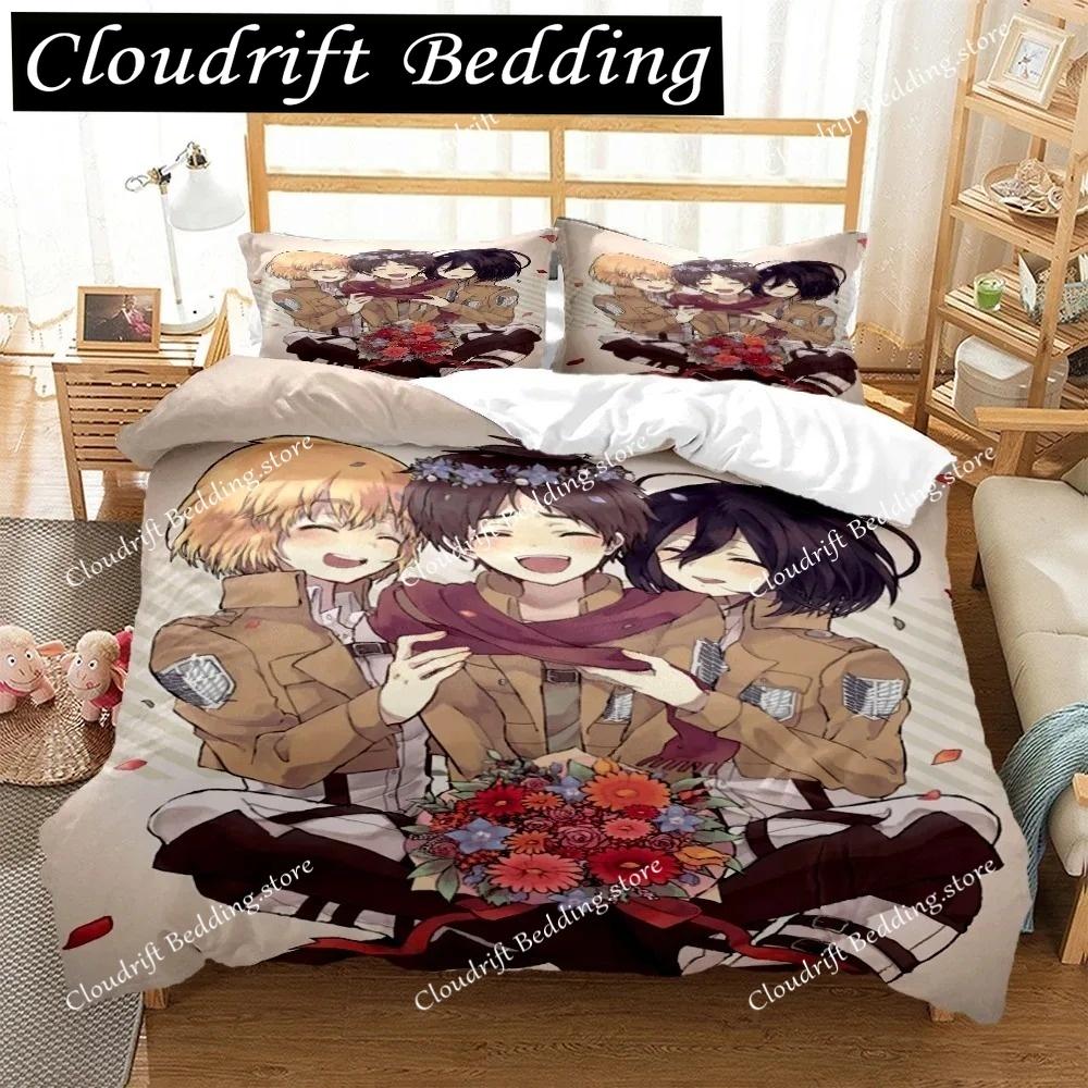 Japanese Anime Polyester Bedding Sets Boys Covers Boys Duvet Cover Set For Teens Bedding Set Cover& Pillowcase