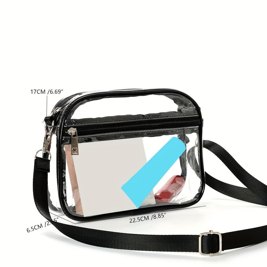 Waterproof Women's Cross-Body PVC Messenger Bag with Adjustable Strap