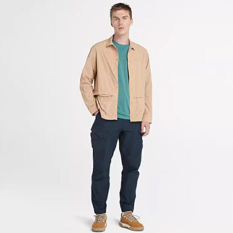 Timberland Einfarbige Polo-Kragen Freizeitjacke Schnelltrocknend Herrenjacken Hellweizen A5SDE-EH3