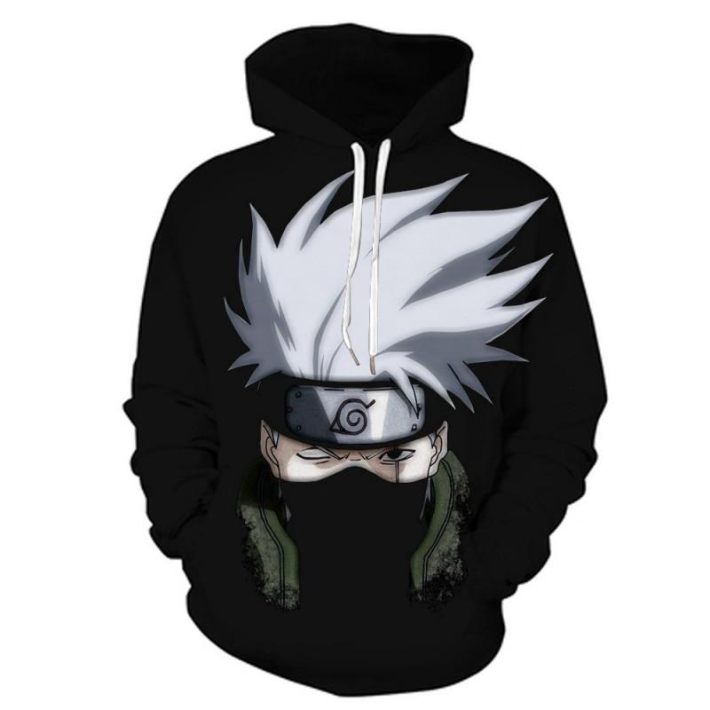 Naruto Kakashi Hoodie Men Women 3D Printed Unisex Long Sleeve Casual Sweatshirt Loose Fit Winter