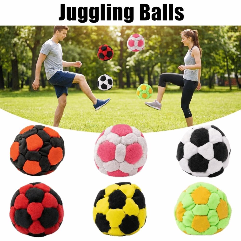 6cm Soft Juggling Balls Football Shape Footbag Sacks Beginner Juggling Ball  Group Playing