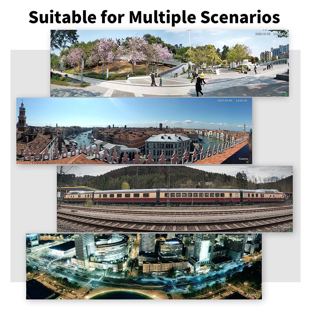 4K 8MP WiFi Security Camera Outdoor Fixed 180° Wide Angle Panorama Cam Video Waterproof Surveillance CCTV 6MP Dual Lens Cameras