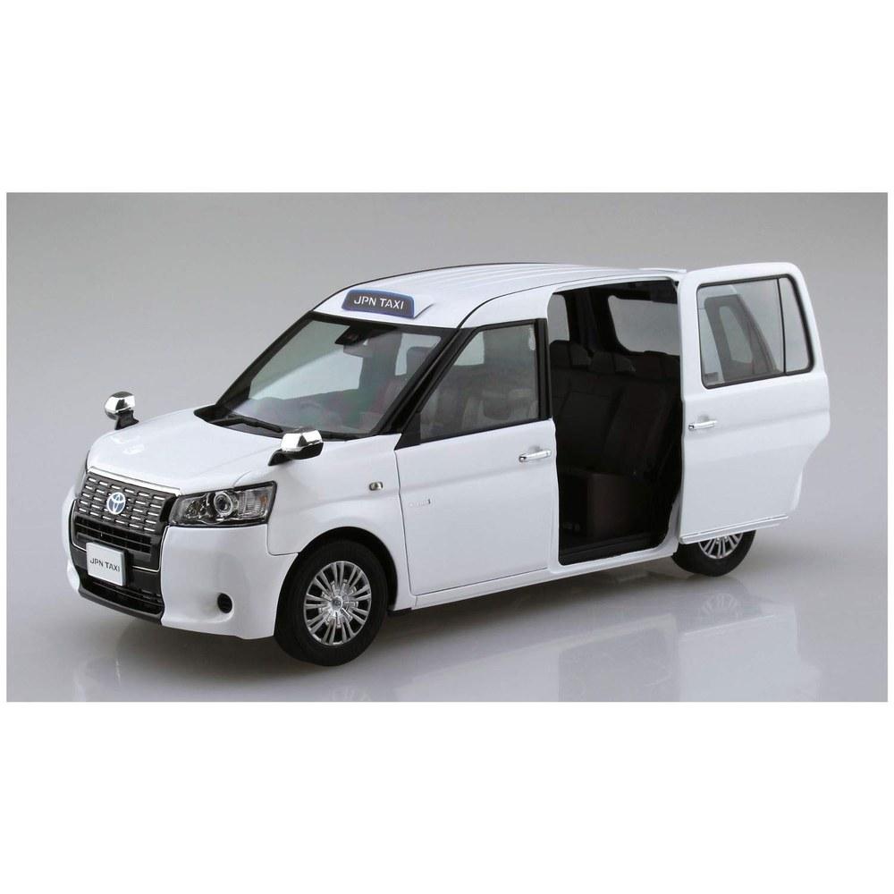 Aoshima Model Car Series No.9 Toyota NTP10 JPN Taxi 2017 Super White II Plastic Model Kit 1/24 Scale
