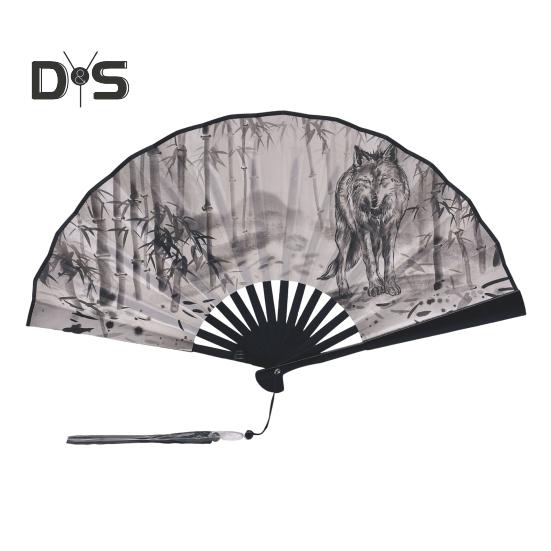 

Складной ручной веер в китайском винтажном стиле, пластиковый двухсторонний веер ханьфу, аксессуары для свадеб, танцевальных вечеринок B