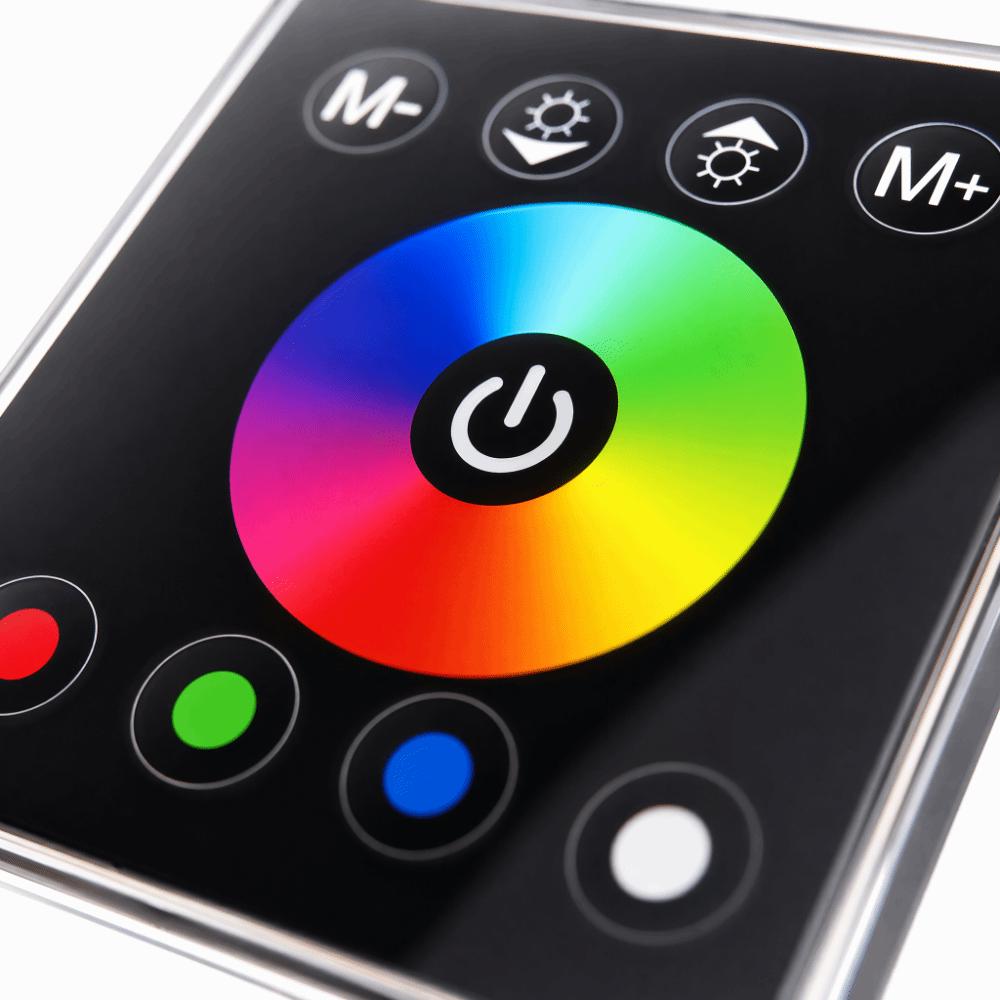 Capacitive Touch LED Touch Panel Controller RGBW Dimmer Switch  Wall Mounted Installation