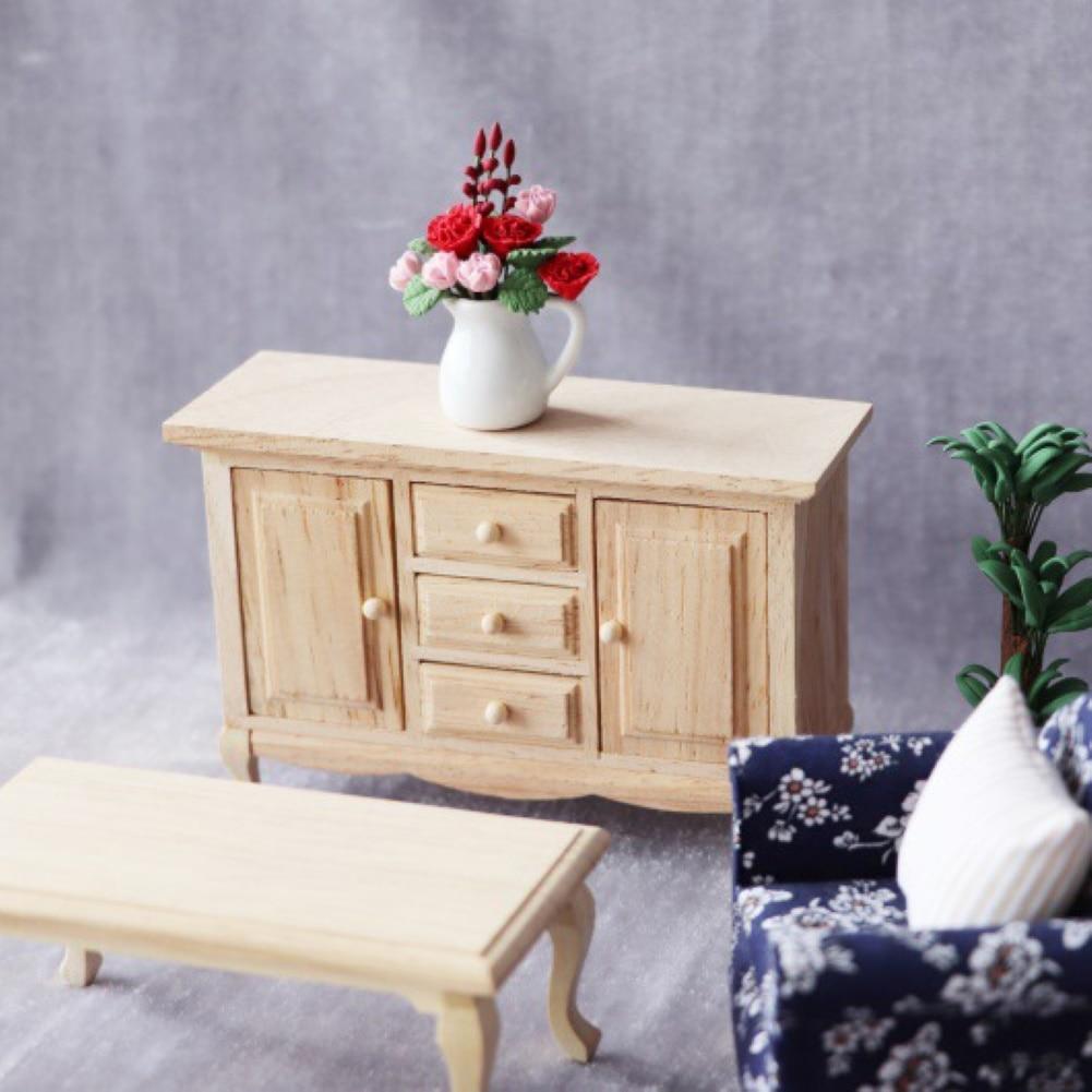 Mini Simulierter Holzschrank Puppenhaus Figur Modell Spielzeug Realistische Puppenhaus Miniaturen Figuren 1/12 Puppenhaus Zubehör