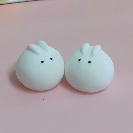 10Pcs Rabbit Squeaky Toy Soft Sound Device Comfortable Flexible Baby Shower Toy Decompression Boredom Relief Cute Yellow Chicken Stress Relief