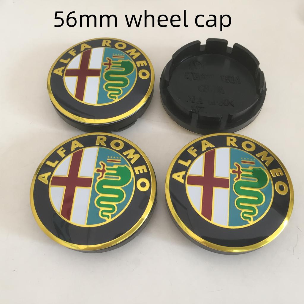 4 stuks 56mm 60mm 68mm Voor Alfa Romeo 147 156 159 Auto embleem Wielnaaf Centerkap Badgehoezen sticker Decals Styling