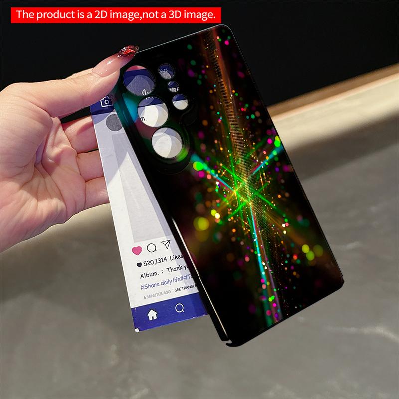 2DFlat Samsung Phone Case Vibrant Light Particles Abstract Design Applicable To Galaxy S22 S23 S24 S25ULTRA S26 A12 A13 A14 A15 A16