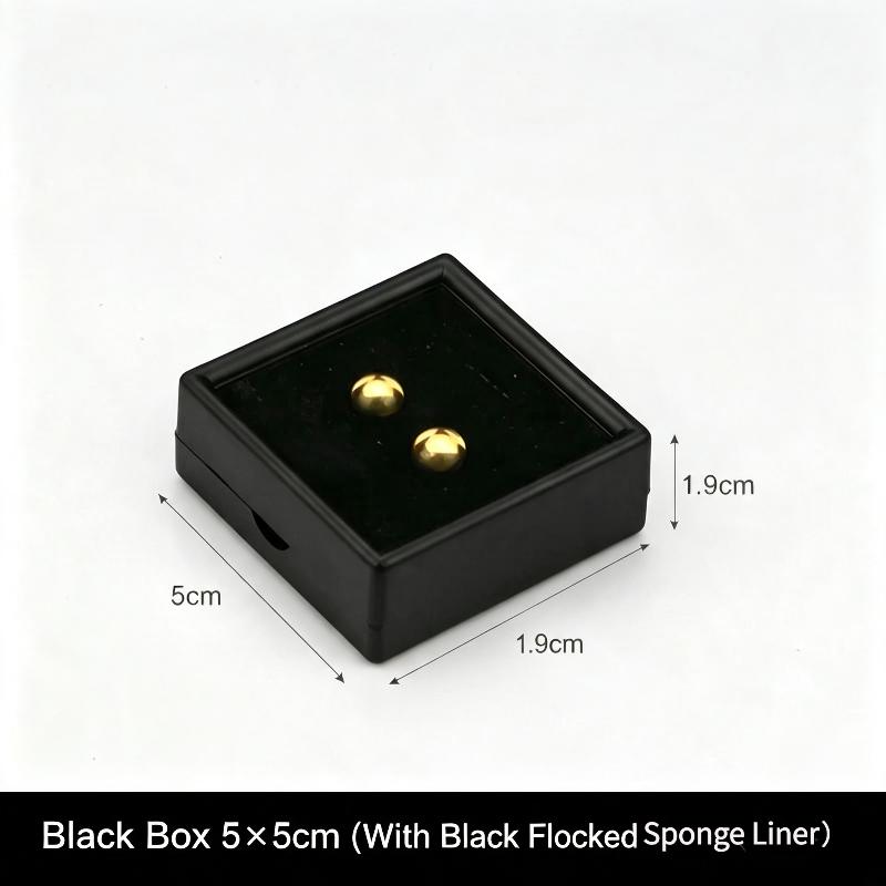 1Pc Acrylic Transparent Jewelry Display Box With Foam Pad Bare Stone Gem Diamond Storage Container Case Jewelry Packaging Box