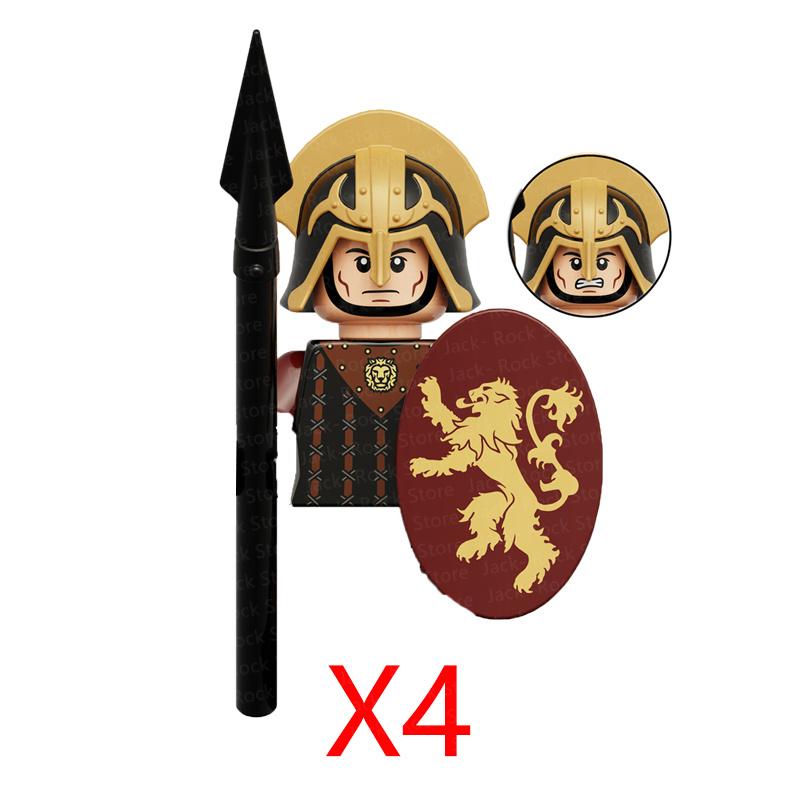 Military Building Blocks Solider Figures Gifts Toys Movie Science Fiction Series Medieval Knight Legion Weapons Shield Flag MOC