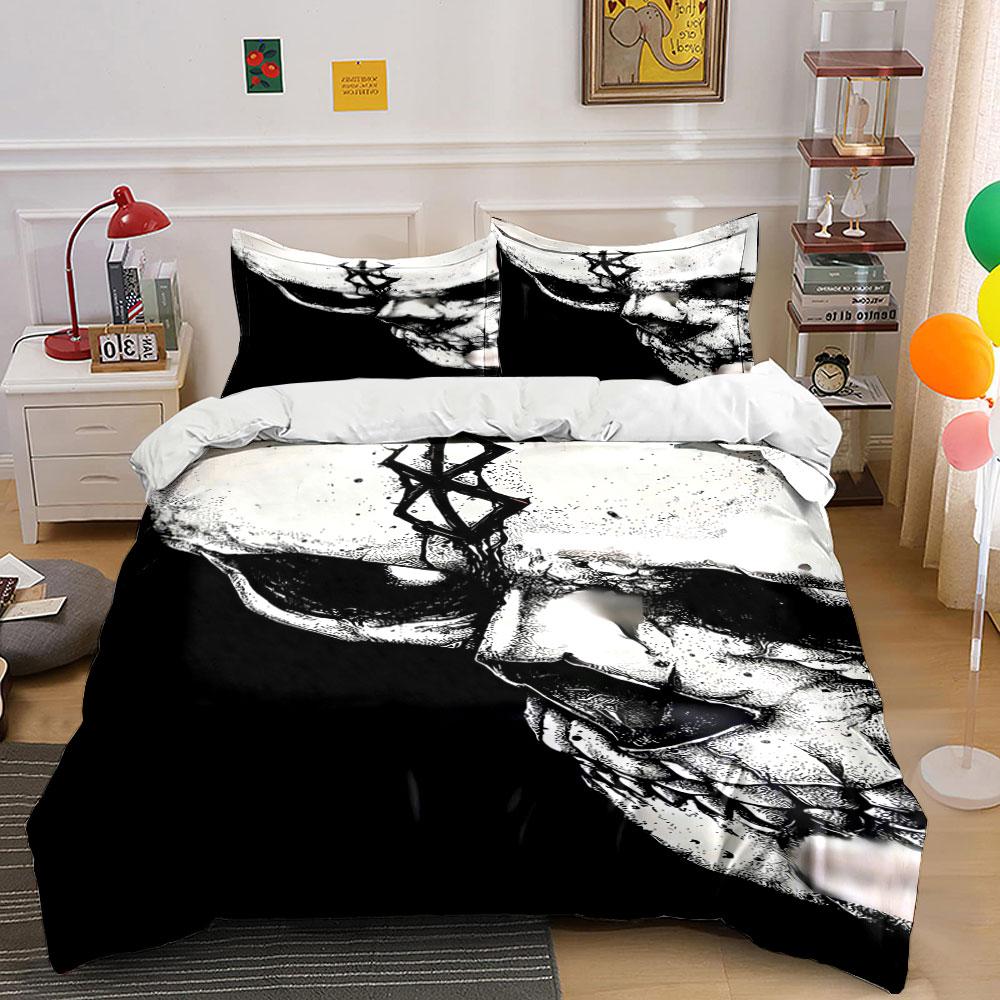 Skull with crisscross pattern. Bedding sets Duvet cover sets Duvet covers Pillowcases(1 * Duvet Cover 2 * Pillowcases without duvet insert)