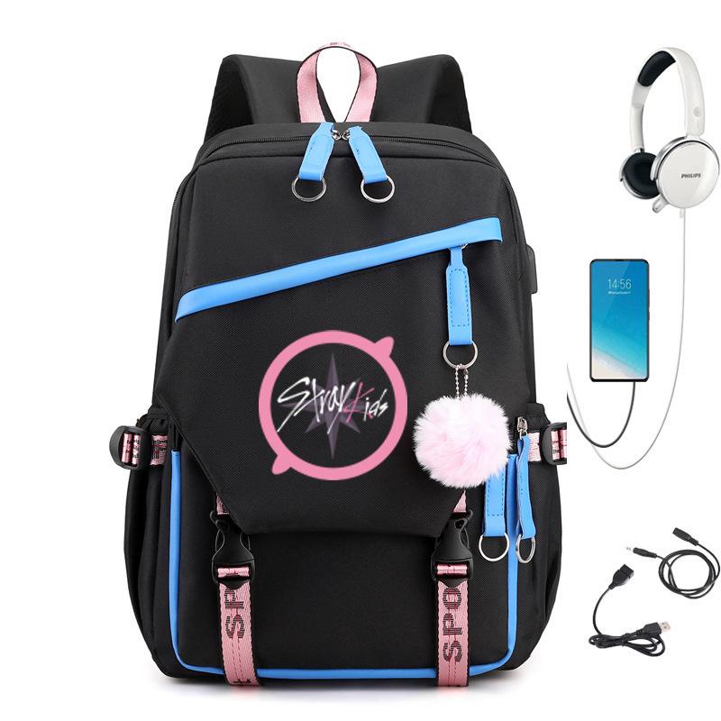 Straykids Combination Peripheral With Usb Backpack School Bag Backpack Student Male Female Bag