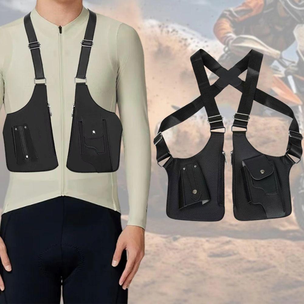 Vintage Mobile Phone Chest Bags Anti-Theft Shoulder Harness Bag Double Shoulder Pouch  Outdoor
